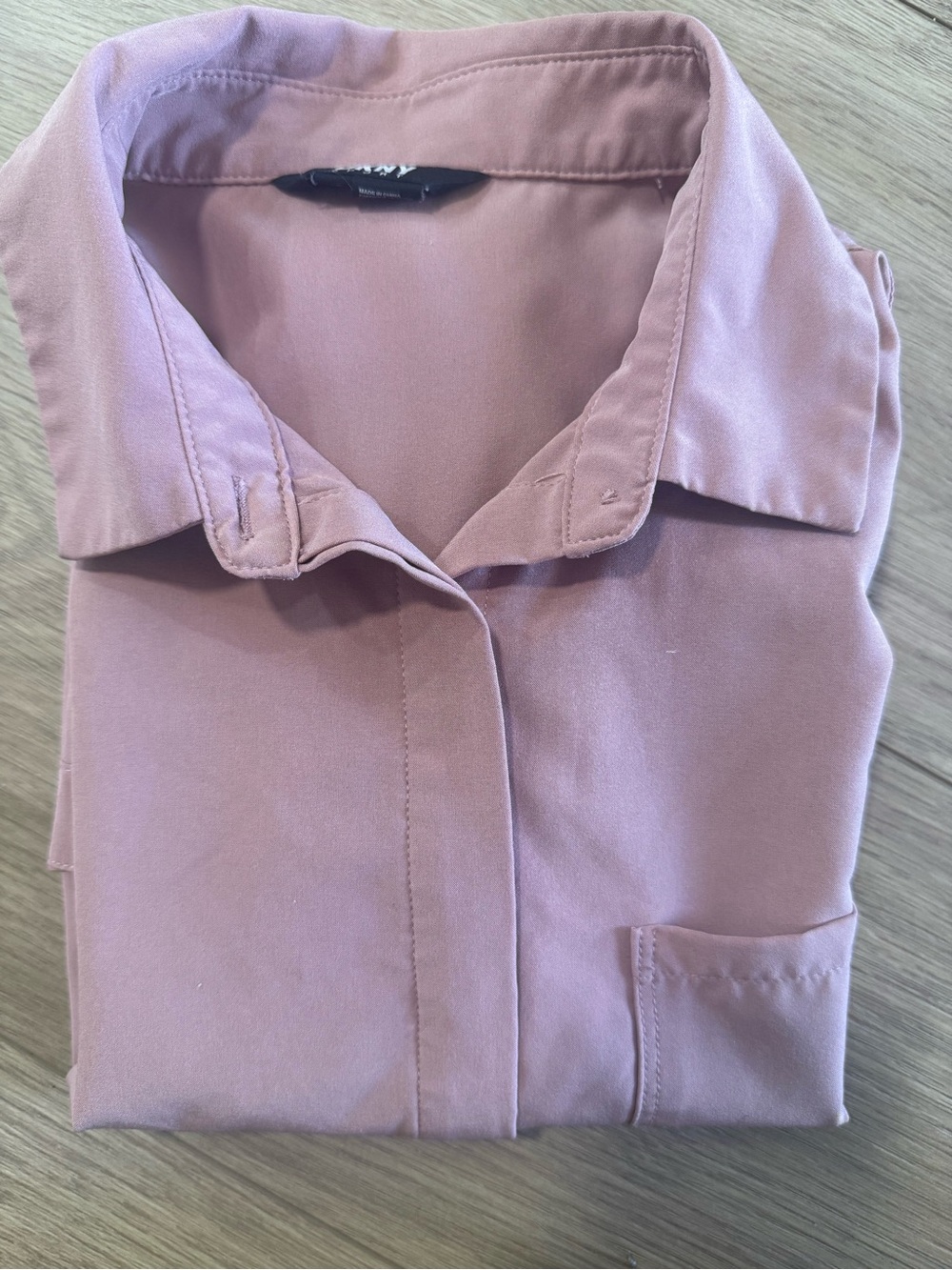 DKNY Sport Pink Stretch Button Down Shirt Long Sleeve - Picture 8 of 9
